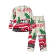 thumbnail image 1 of Yiaed Merry Christmas 1 Print Men’s Pajamas Set - Long Sleeve Button Down Sleep Shirt and Pajama Bottoms Sleepwear Set Mens Pjs Sets Men's Pajama Bottoms-Medium, 1 of 7