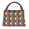 thumbnail image 1 of Yiaed Merry Christmas Print Lunch box lunch bag Portable Insulated Lunch Box for Women Men Cooler Tote Bag with Front Pocket for Work Picnic Travel, 1 of 6