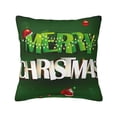 thumbnail image 1 of Yiaed Merry Christmas Print Pillow Covers Super Soft Decorative Square Throw Pillow Covers Case Cushion Covers for Sofa Couch Bedroom Car Decor（No pillow core）-12"x12", 1 of 7