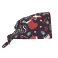thumbnail image 1 of Yiaed Merry Christmas Print Turban Hat for Women Men Comfortable Adjustable Cleaning Working Cap with Sweatband, 1 of 4