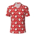 thumbnail image 1 of Yiaed Merry Christmas Santa Claus APrint Men's Short Sleeve Polo Shirt,Golf Polo for Men Three-Button Golf Shirt Athletic Casual Collared T-Shirt- X-Large, 1 of 7