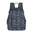 thumbnail image 1 of Yiaed Merry Christmas Winter Leaves Snowflakes Print Lightweight Backpack Travel Backpacks Hiking Daypack for Women Men, 1 of 5