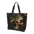 thumbnail image 1 of Yiaed Metal Evil Skull Print Handbag for Women Tote Purse Shoulder Bag Large Fashion Hobo Purse Handbag Shopping Tote, 1 of 5