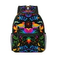thumbnail image 1 of Yiaed Mexican Flower Traditional1 Print School Backpack College Backpack Daypacks for Students High School Spacious and Durable Daypack for Work and Travel-One Size, 1 of 6
