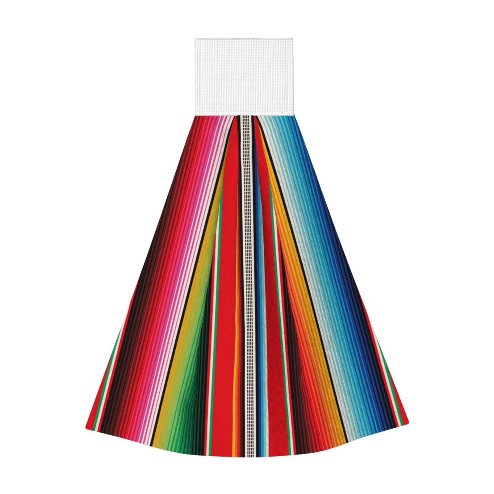 Yiaed Mexican Serape Blanket Stripes Print Coral Velvet Wipes Absorbent Wipes Cleaning Cloths Household Table and Dish Wiping Cloths