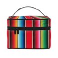thumbnail image 1 of Yiaed Mexican Serape Blanket Stripes Print Makeup Bag Travel Cosmetic Bags for Women Girls Zipper Pouch Makeup Organizer, 1 of 4