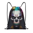 thumbnail image 1 of Yiaed Modern Abstract Colorful Skull C Print Drawstring Bags Drawstring Backpack Bulk String Back Pack Gym Sport Bag-Medium, 1 of 5