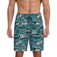 thumbnail image 1 of Yiaed Modern Excavator for Men's Soft Sleep Pajama Short Lounging Pajama Shorts-Small, 1 of 8