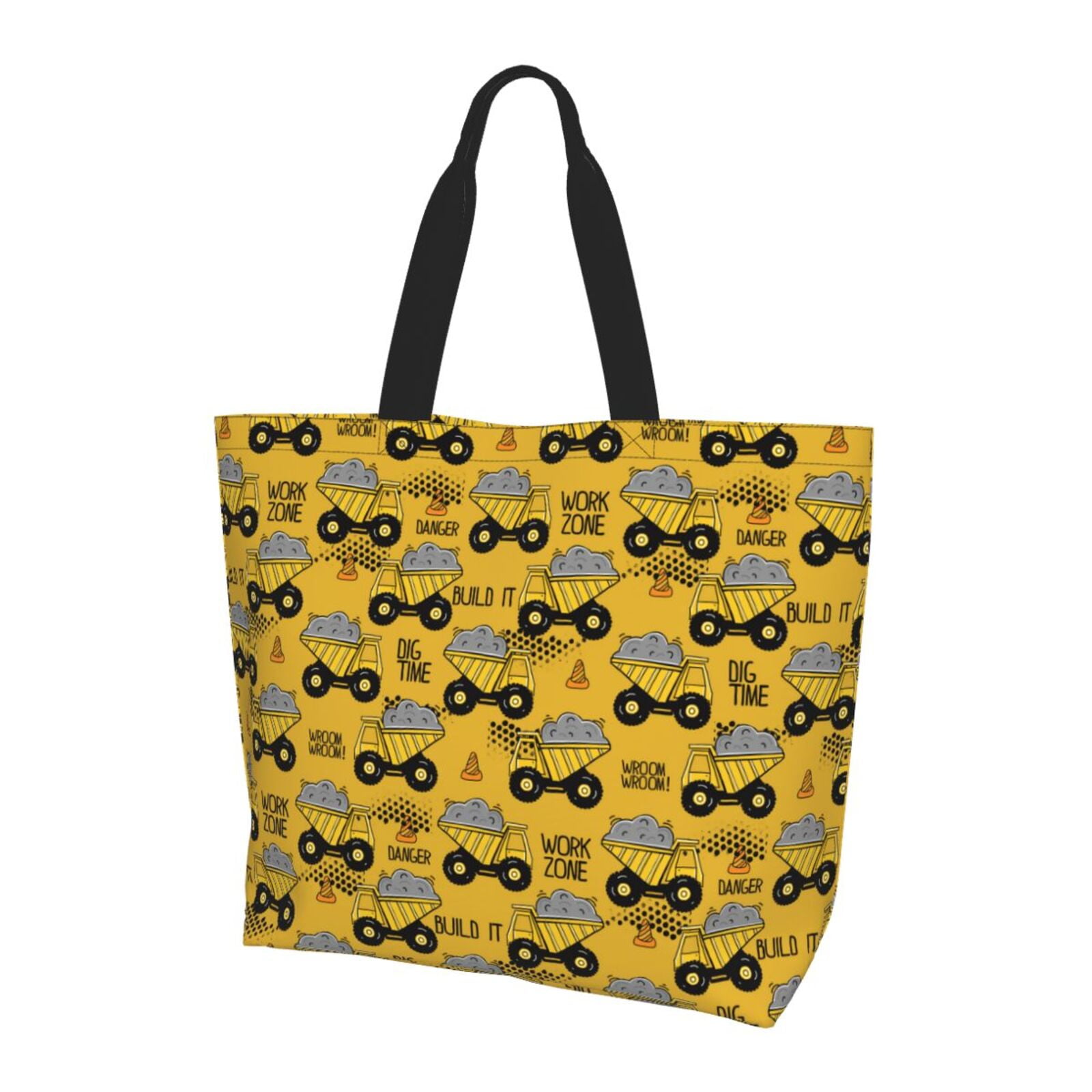 Yiaed Modern Truck Print Handbag for Women Tote Purse Shoulder Bag 
