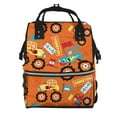 thumbnail image 1 of Yiaed Monster Truck Print Multi-Function Travel Backpack Nappy Bags, Nursing Bag, Fashion Mummy, Roomy Waterproof for Baby Care, Stylish and Durable, 1 of 5