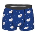 thumbnail image 1 of Yiaed Moon Lamb Print Men's Soft Cotton Boxer Shorts Breathable Boxers Underwear Moisture-Wicking Underwear Stretch Boxer Briefs for Man-Small, 1 of 5