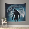 thumbnail image 1 of Yiaed Moon Wolf Warrior Print Tapestry for Bedroom,Tapestry Wall Tapestries, Tapestry Aesthetic for Living Room Dorm Room 51" X 60", 1 of 6