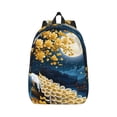 thumbnail image 1 of Yiaed Moonlit Golden Tree Peacock Print Backpack, Premium Laptop Backpack, Travel Backpack for Women, Lightweight Backpacks, Comfortable Back Pack-Medium, 1 of 5