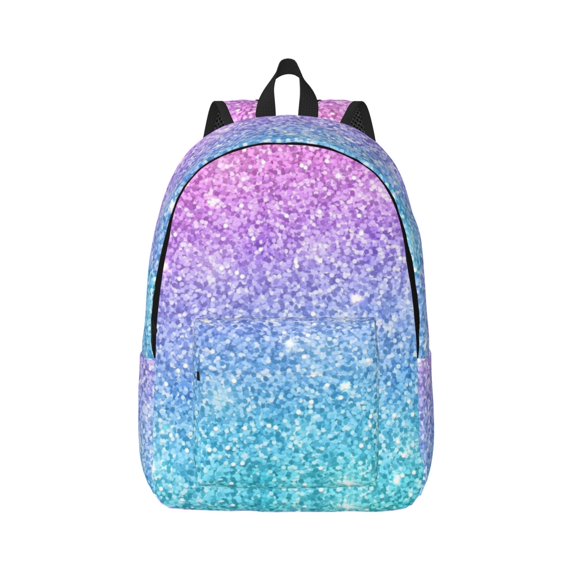 Yiaed Multicolor Glitter Print Backpack, Premium Laptop Backpack, Travel Backpack for Women, Lightweight Backpacks, Comfortable Back Pack-Small