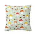 thumbnail image 1 of Yiaed Mushroom Bee Print Pillow Covers Super Soft Decorative Square Throw Pillow Covers Case Cushion Covers for Sofa Couch Bedroom Car Decor（No pillow core）-12"x12", 1 of 7