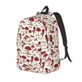 thumbnail image 1 of Yiaed Mushroom Print Print Laptop Backpack Travel Canvas Backpack Vintage Aesthetic Backpack for School Knapsack Backpack Backpack for School-Medium, 1 of 5