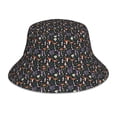 thumbnail image 1 of Yiaed Mushroom Print Reflective Stripe Bucket Hat Unisex Funny Outdoor Fisherman Cap Beach Sun Hat, 1 of 5