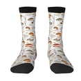 thumbnail image 1 of Yiaed Mushrooms And Butterflies Print Great elasticity Crew Socks Sports socks for Men and Women, 1 of 5