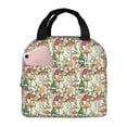 thumbnail image 1 of Yiaed Mushrooms Gnomes Print Insulated Lunch Bag Reusable Cute Tote Lunch Box, Leakproof Cooler Lunch Bags for Work Office Travel School Picnic, 1 of 5