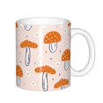 thumbnail image 1 of Yiaed Mushrooms Print Ceramics Coffee,Large Handle Design,Extra Large Tea and Coffee Cup for Office and Home Mugs, 1 of 6