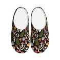 thumbnail image 1 of Yiaed Mushrooms Print Slippers Fuzzy Warm Cozy Slippers Non Slip House Slippers For Indoor Outdoor Slippers House Slippers-35/36, 1 of 7