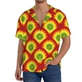 thumbnail image 1 of Yiaed Music Colors Print Mens Casual Wrinkle Free Shirts Short Sleeve Button Down Summer Stretch Dress Shirt-XX-Large, 1 of 5