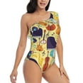 thumbnail image 1 of Yiaed Musical Instruments Print Women One Piece Swimsuits Tummy Control One Shoulder Bathing Suits Pattern Ruffle Swimwear-X-Large, 1 of 8