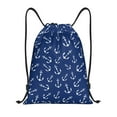 thumbnail image 1 of Yiaed Nautical Anchors Print Drawstring Bags Drawstring Backpack Bulk String Back Pack Gym Sport Bag-Small, 1 of 5