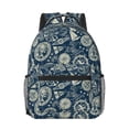 thumbnail image 1 of Yiaed Nautical Style Print School Backpack College Backpack Daypacks for Students High School Spacious and Durable Daypack for Work and Travel-One Size, 1 of 6