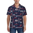 thumbnail image 1 of Yiaed Nautical Style Sailboat Print Hawaiian Shirt for Men Short Sleeve Button Down Shirts Beach Shirts for Men-Small, 1 of 5