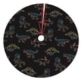 thumbnail image 1 of Yiaed Neon Dinosaur Print Christmas Tree Skirt , Tree SkirtsTree Mat for Christmas Winter Holiday Indoor Decorations-48", 1 of 7