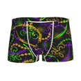 thumbnail image 1 of Yiaed Neon Mardi Gras Print Boys' Boxer Briefs Cotton Casual Stretch Comfort Boys Boxers - Kids Boxer Briefs Underwear for Boys (6-18)-Medium, 1 of 5