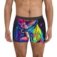 thumbnail image 1 of Yiaed Neon Pop Art Pitbull Print Men's Soft Cotton Boxer Shorts Breathable Boxers Underwear Moisture-Wicking Underwear Stretch Boxer Briefs for Man-XX-Large, 1 of 5