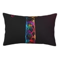 thumbnail image 1 of Yiaed Neon Psychedelic Giraffe Print Brushed Microfiber Envelope Pillowcases, Standard,Envelope Closure Pillow Cases(No pillow core)-16"x24", 1 of 6