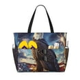 thumbnail image 1 of Yiaed Night Sky Bald Eagle Print Large Capacity Beach Travel Bag - Waterproof Zipper Vacation Tote for Sandproof Storage, and Camping, 1 of 5