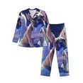 thumbnail image 1 of Yiaed Night Sky Winged French Bulldog Print Men’s Pajamas Set - Long Sleeve Button Down Sleep Shirt and Pajama Bottoms Sleepwear Set Mens Pjs Sets Men's Pajama Bottoms-Large, 1 of 7
