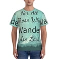 thumbnail image 1 of Yiaed Not All Those Who Wander Are Lost1 Print Mens Short Sleeve Tight Fit T-Shirt, Crewneck Casual Tee-Large, 1 of 5