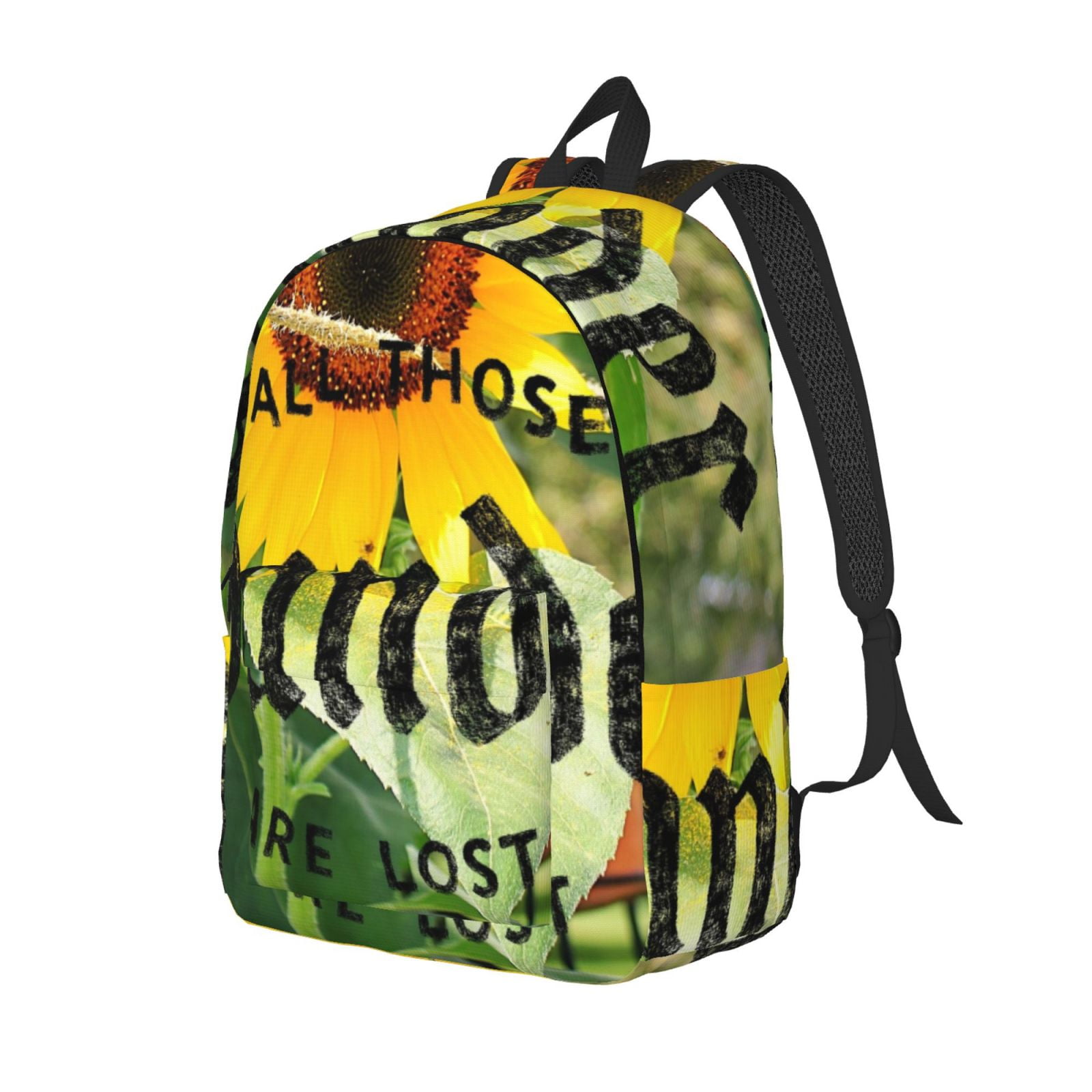 Yiaed Not All Who Wander Are Lost Print Laptop Backpack Travel Canvas ...