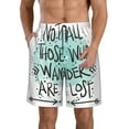thumbnail image 1 of Yiaed Not All Who Wander Are Lost1 Print Men's Swim Trunks with Lining Quick Dry Sports Shorts Beach Shorts Boardshorts-X-Large, 1 of 5