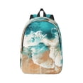 thumbnail image 1 of Yiaed Ocean Wave Crash Print Backpack, Premium Laptop Backpack, Travel Backpack for Women, Lightweight Backpacks, Comfortable Back Pack-Medium, 1 of 7
