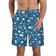 thumbnail image 1 of Yiaed Octopus And Whale Print Men's Swim Trunks with Lining Quick Dry Sports Shorts Beach Shorts Boardshorts-3X-Large, 1 of 1
