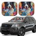 thumbnail image 1 of Yiaed Oil Painting Sunflower Puppy Print Car Front Windshield Sun Shade,Foldable Anti-UV Car Sunshade for Front Window for Most Vehicles-Medium, 1 of 5