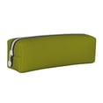thumbnail image 1 of Yiaed Olive Print Leather Pencil Case - Leather Pen Pencil Holder - Elegant & Practical Pencil Pouch for Work & Office, 1 of 7