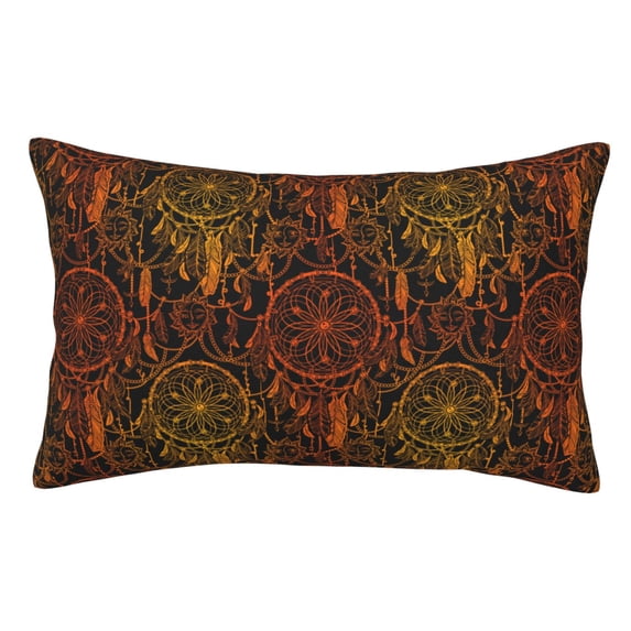 Yiaed Orange Dreamcatcher Print Brushed Microfiber Envelope Pillowcases, Standard,Envelope Closure Pillow Cases(No pillow core)-14"x20"