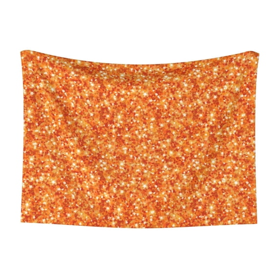 Yiaed Orange Glitter Print Dog Blankets-Cat Blanket Washable for Couch Protection,Puppy Blanket, Soft Plush Reversible Throw Furniture Protector-Medium