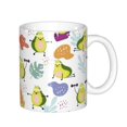 thumbnail image 1 of Yiaed Orange Green Avocado Print Ceramics Coffee,Large Handle Design,Extra Large Tea and Coffee Cup for Office and Home Mugs, 1 of 6