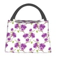 thumbnail image 1 of Yiaed Orchids Flowers Print Lunch box lunch bag Portable Insulated Lunch Box for Women Men Cooler Tote Bag with Front Pocket for Work Picnic Travel, 1 of 6