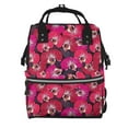thumbnail image 1 of Yiaed Orchids Flowers Print Multi-Function Travel Backpack Nappy Bags, Nursing Bag, Fashion Mummy, Roomy Waterproof for Baby Care, Stylish and Durable, 1 of 5