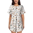 thumbnail image 1 of Yiaed Outdoor Living Print Short Sleeve Pajama Sets for Women Casual Crew Neck 2 Piece Lounge Sets Women's Short-Sleeved Pajama-3X-Large, 1 of 1