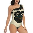 thumbnail image 1 of Yiaed Owl with Mandala Print Women One Piece Swimsuits Tummy Control One Shoulder Bathing Suits Pattern Ruffle Swimwear-X-Large, 1 of 8